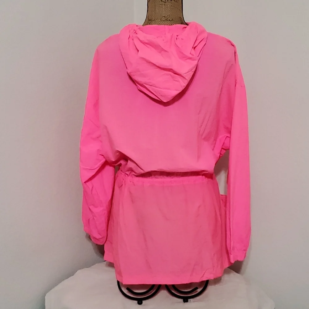 AVON FASHIONS Neon pink windbreaker jog running M - Picture 2 of 10